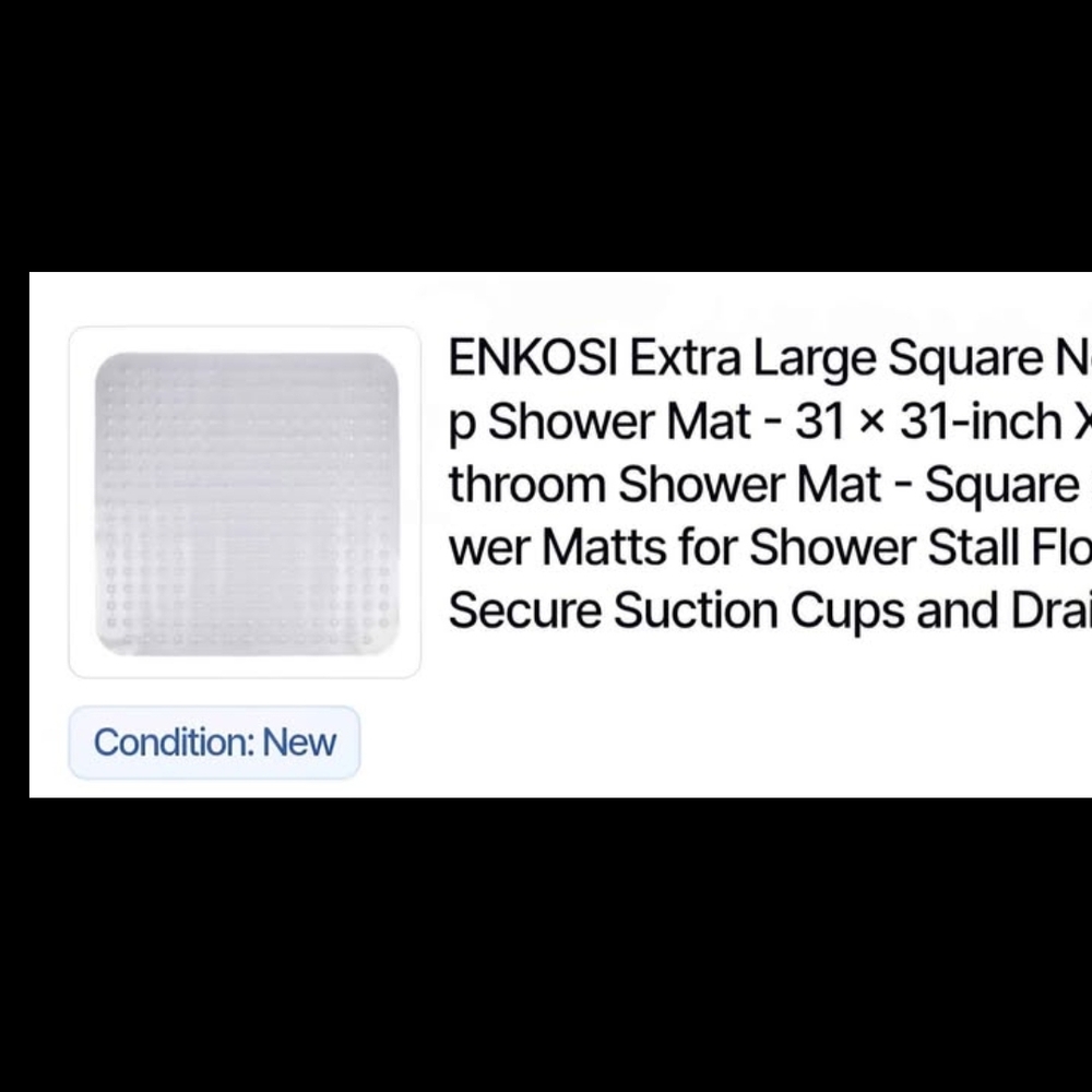 White Non-Slip Shower Mat
